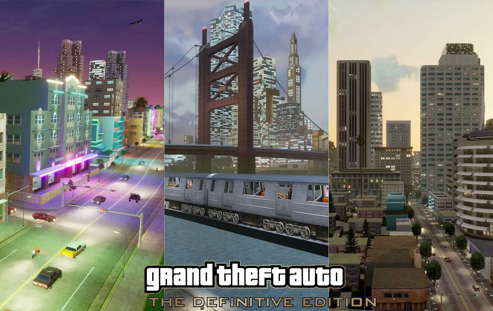 Игра гта ремастер. GTA Trilogy Definitive Edition. GTA Definity Edition. Grand Theft auto: the Trilogy - the Definitive Edition. ГТА трилогия Definitive Edition.